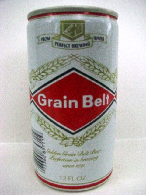 Grain Belt - red & white - aluminum